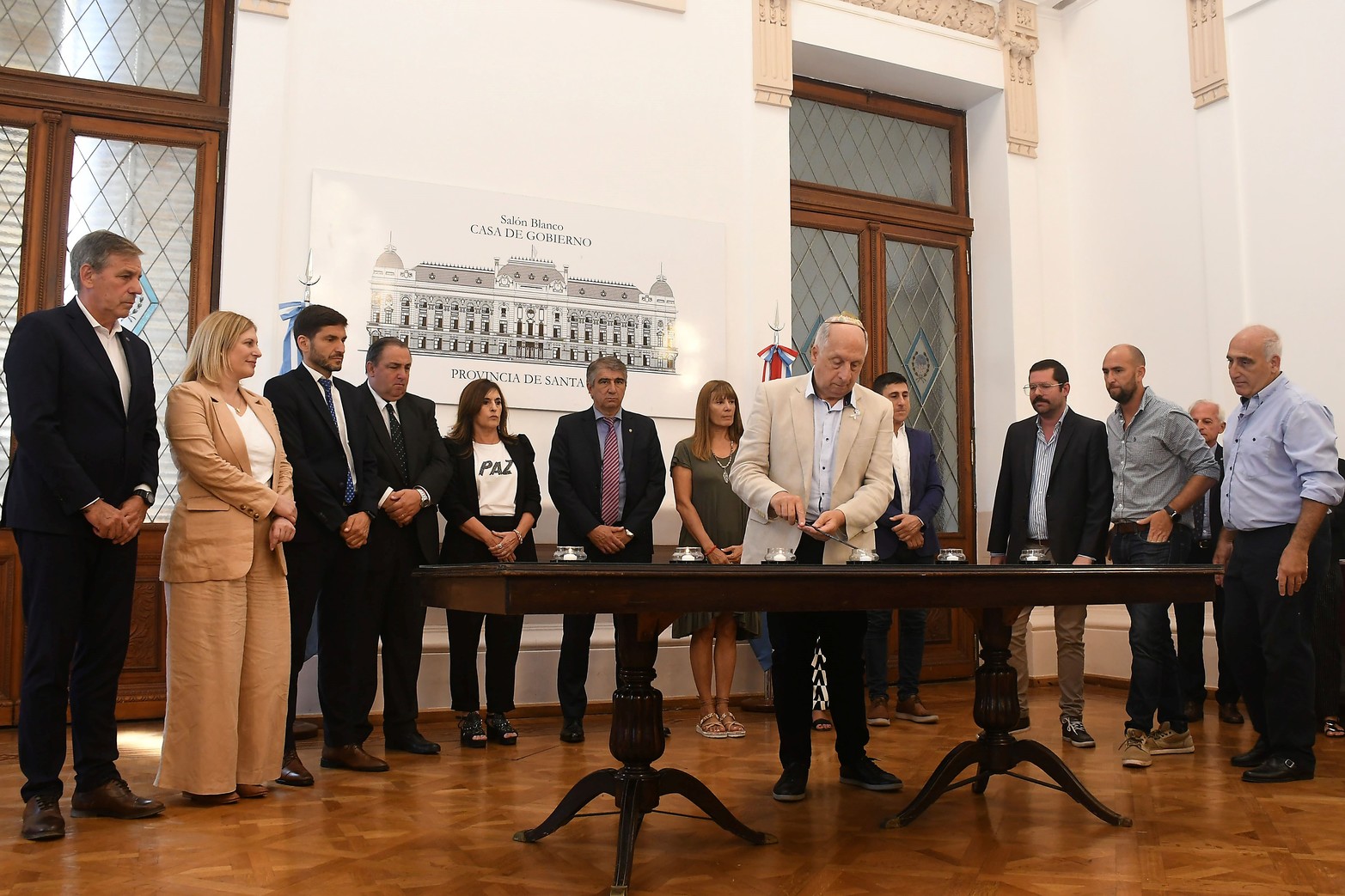 En el Salón Blanca de Casa de Gobierno se realizó un nuevo acto por el 79º Aniversario de la Liberación de Auschwitz.