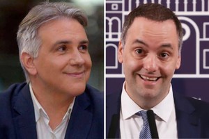 Martín Llaryora, gobernador de la provincia de Córdoba, y Manuel Adorni, vocero presidencial.