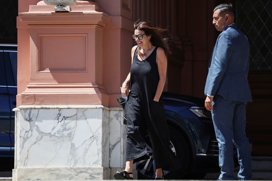 Argentina's Human Capital Minister Sandra Pettovello leaves the Casa Rosada Presidential Palace one day after the inauguration of Argentina's President Javier Milei, in Buenos Aires, Argentina December 11, 2023. REUTERS/Agustin Marcarian