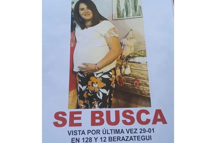 El cartel que repartió la familia de la mujer desaparecida.