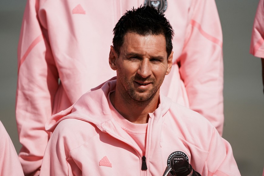 Inter Miami's Lionel Messi and his teammates arrive at the Hong Kong International Airport for the soccer club's first international tour, in Hong Kong, China February 2, 2024. REUTERS/Lam Yik
