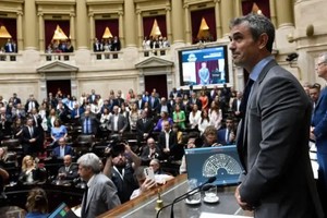 Tratamiento de la denominada "ley ómnibus", propuesta por el presidente Javier Milei, en la Cámara de Diputados de la Nación. En primer término Martín Menem, titular de la misma.