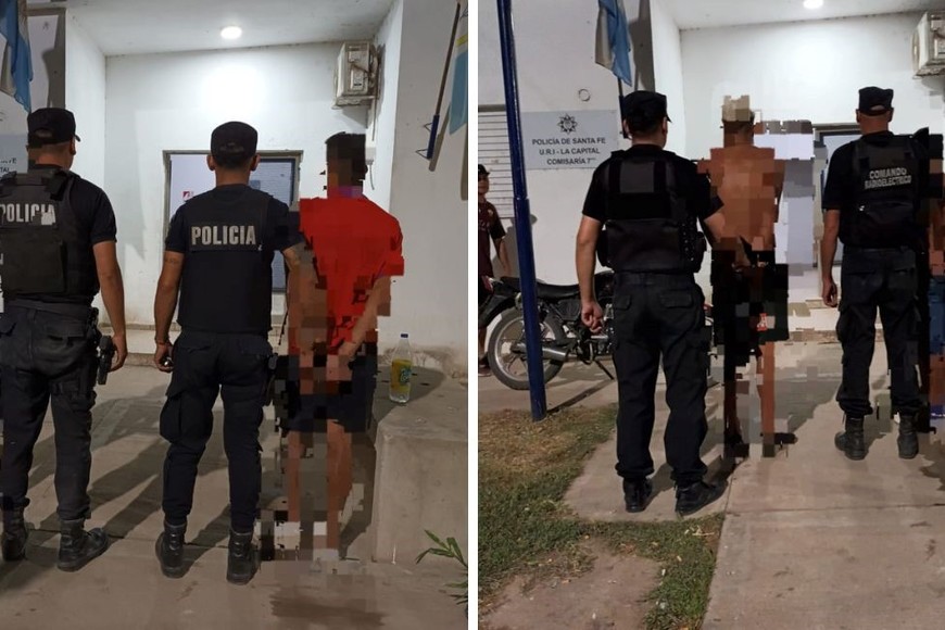 Los sujetos detenidos.