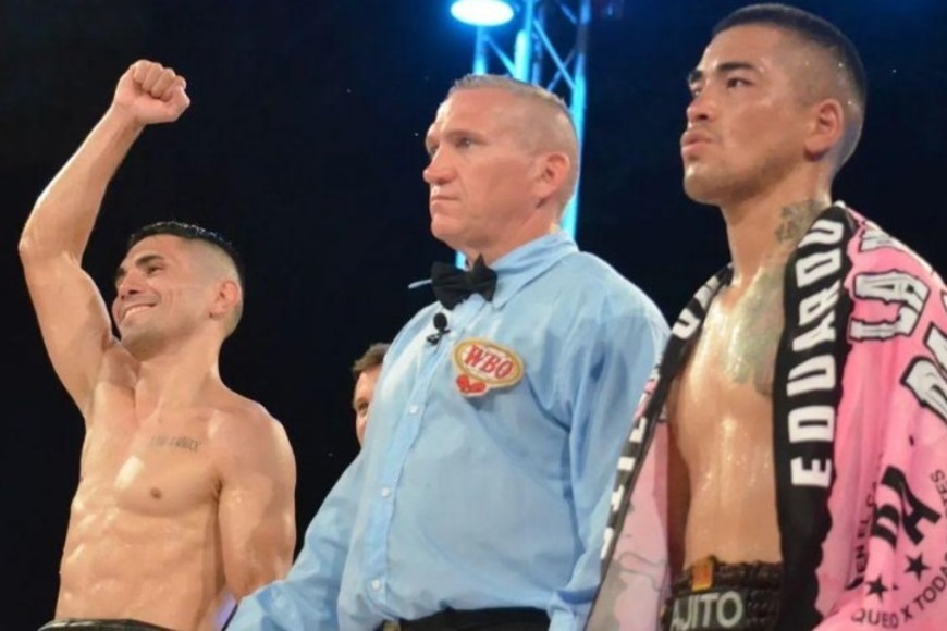 Acostumbrado a levantar los brazos, Reyes volvió a ganar. Crédito: Facebook Club Deportivo Jorge Newbery de Gálvez.