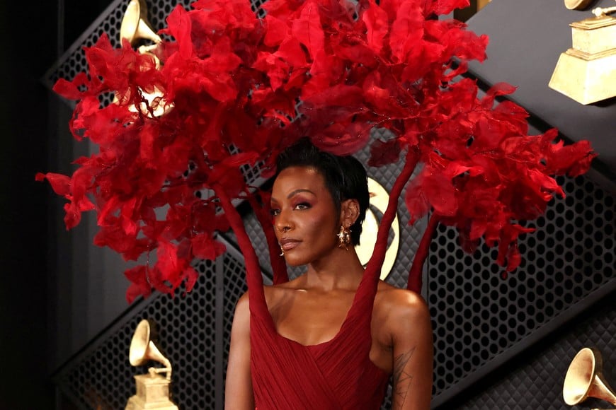 Dawn Richard poses on the red carpet as she attends the 66th Annual Grammy Awards in Los Angeles, California, U.S., February 4, 2024. REUTERS/Mario Anzuoni     TPX IMAGES OF THE DAY