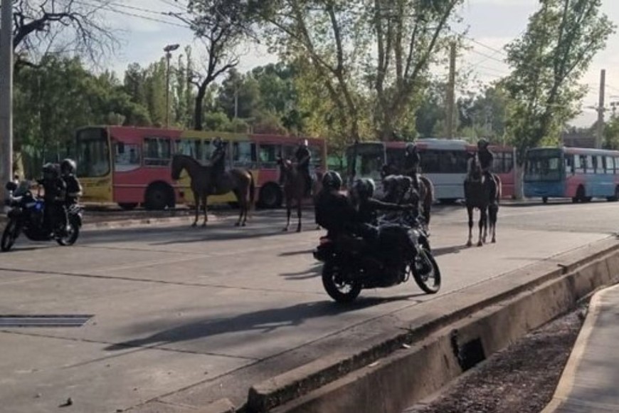 Operativo policial tras el incidente.