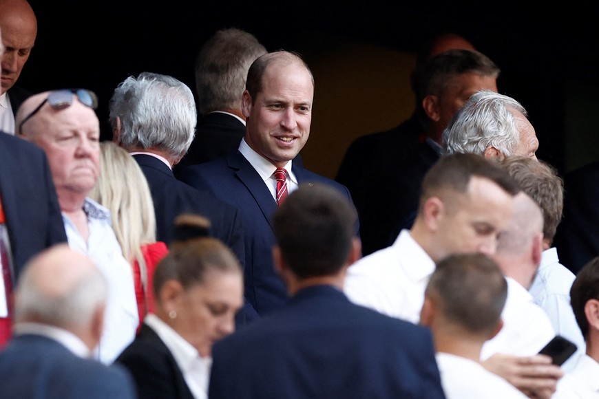 Rugby Union - Rugby World Cup 2023 - Quarter Final - Wales v Argentina - Orange Velodrome, Marseille, France - October 14, 2023 
Britain's Prince William, Prince of Wales in the stands before the match REUTERS/Benoit Tessier