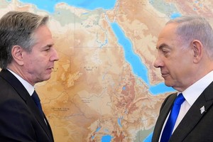 Antony Blinken, secretario de Estado de Estados Unidos, junto al primer ministro de Israel, Benjamin Netanyahu.