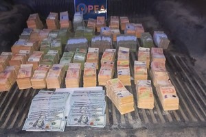 Los agentes hallaron billetes por 22 millones de pesos y 17.400 dólares, además de varios cheques.