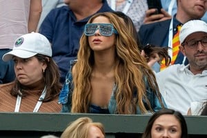 FILE PHOTO: Jul 14, 2023; London, United Kingdom; Singer, songwriter, Shakira in attendance for the Carlos Alcaraz (ESP) and Daniil Medvedev match on day 12 at the All England Lawn Tennis and Croquet Club.  Mandatory Credit: Susan Mullane-USA TODAY Sports/File Photo