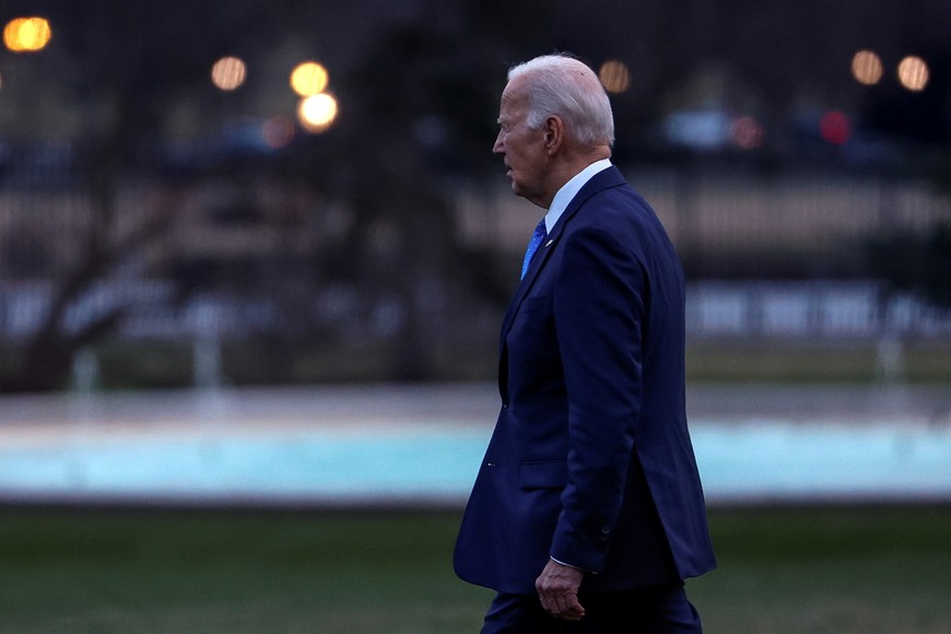 U.S. President Joe Biden departs the White House in Washington, U.S., February 9, 2024. REUTERS/Evelyn Hockstein