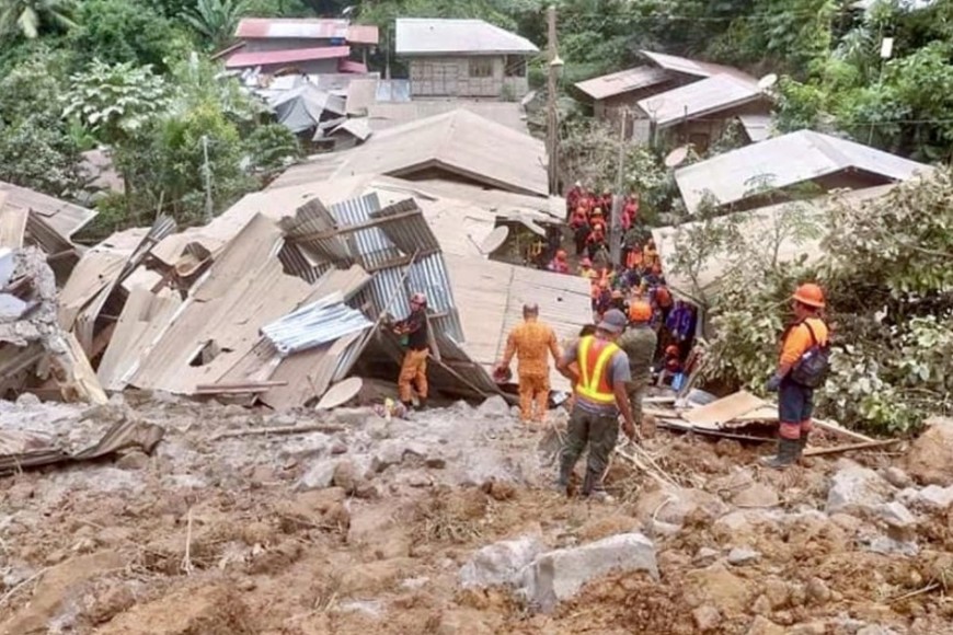 Parte de los destrozos en Filipinas.