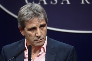 Argentina's Economy Minister Luis Caputo holds a press conference at the Casa Rosada Presidential Palace, in Buenos Aires, Argentina January 26, 2024. REUTERS/Tomas Cuesta