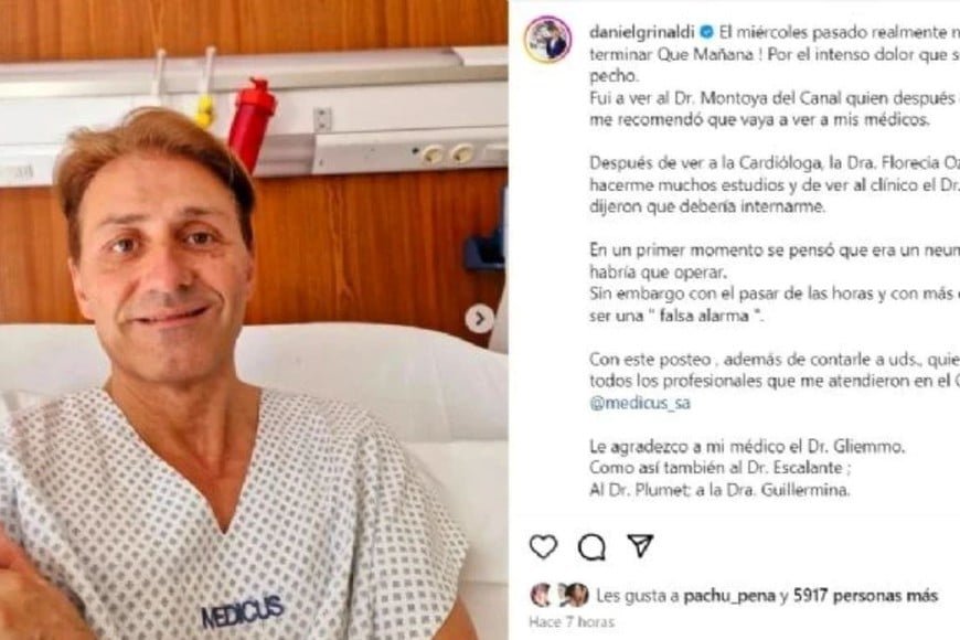 Posteo del periodista en sus redes sociales