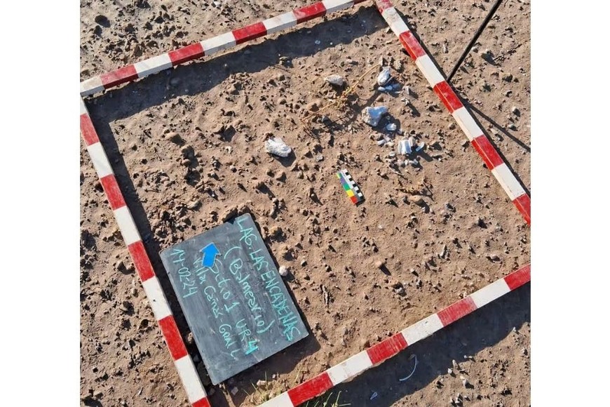 Parte del material hallado en Villa Cañás que se dio a conocer