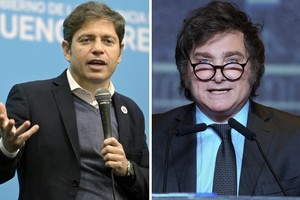 Axel Kicillof, gobernador de Buenos Aires, y Javier Milei, presidente de la Nación.