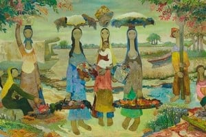 "Litoraleñas" óleo sobre tela de Raúl Schurjin. Foto: Museo de Arte Tigre
