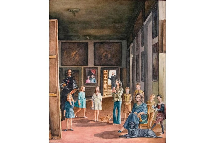 La obra de Juan Antonio Romero es una reivindicación de la figura de la Reina Sofía. Foto: Télam