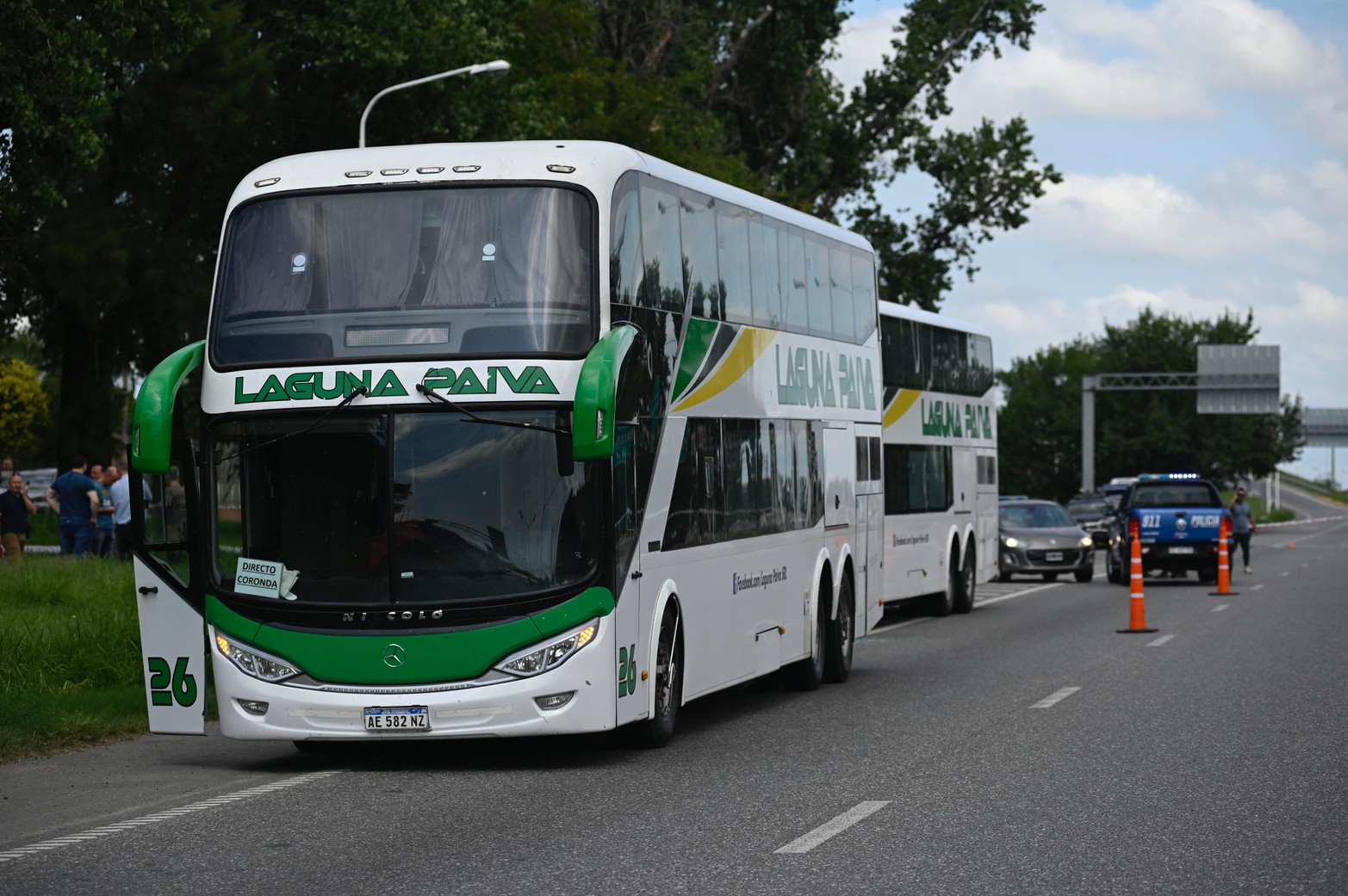 Dos colectivos de la empresa Laguna Paiva fueron baleados cuando circulaban por el acceso a la ciudad de Rosario.