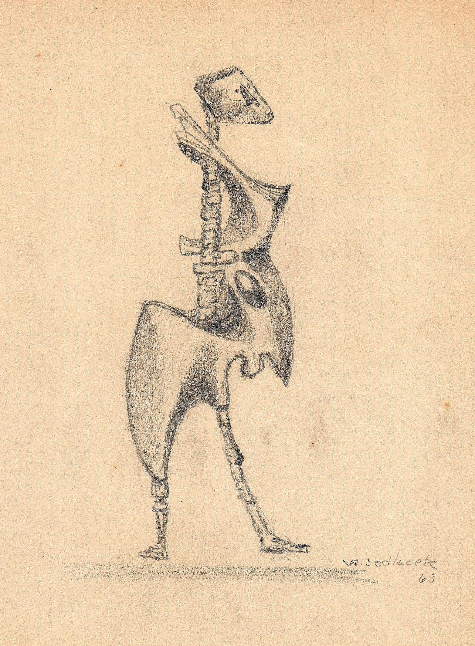 Boceto para proyecto de obra de 1963.