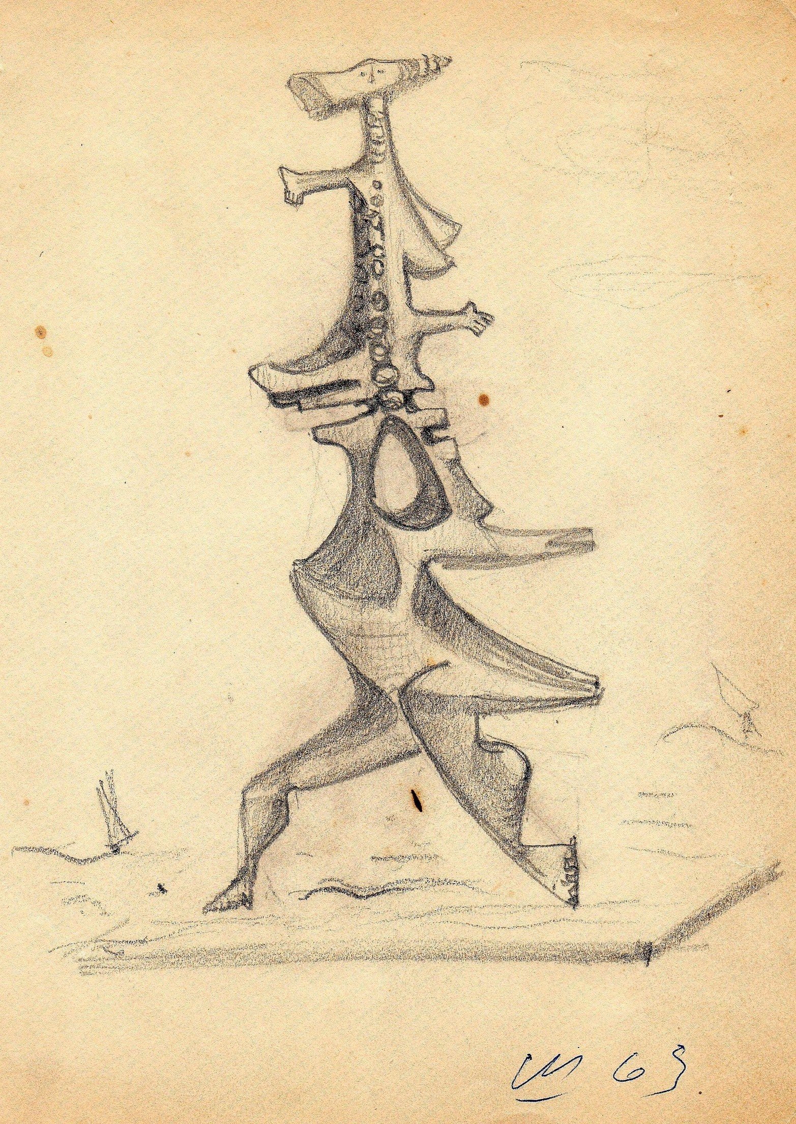 Boceto para proyecto de obra de 1963.