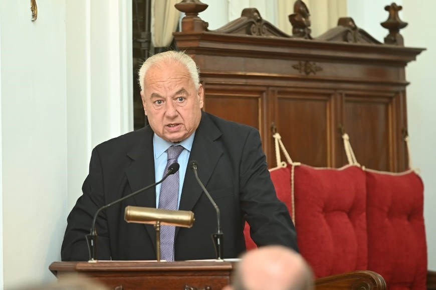 "Al contrario de lo que nos muestran algunos ejemplos de la actualidad, separación de funciones no es sinónimo de desentendimiento ni de confrontación", advirtió Gutiérrez. Crédito: Flavio Raina