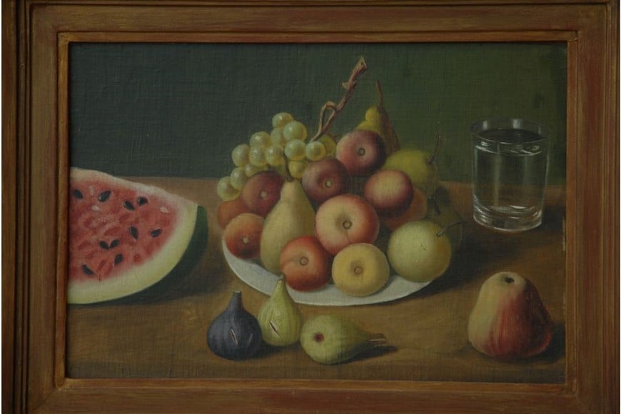 "Frutas", óleo sobre tela de Sor Josefa. Foto: Museo Provincial de Bellas Artes Rosa Galisteo Rodríguez