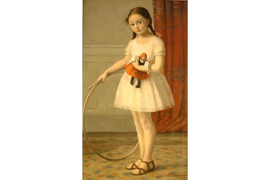 Lía Correa Morales, "Retrato de niña", óleo sobre tela. Foto: Museo Provincial de Bellas Artes Rosa Galisteo Rodríguez