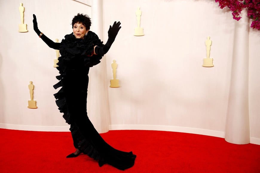 Rita Moreno poses on the red carpet during the Oscars arrivals at the 96th Academy Awards in Hollywood, Los Angeles, California, U.S., March 10, 2024. REUTERS/Sarah Meyssonnier