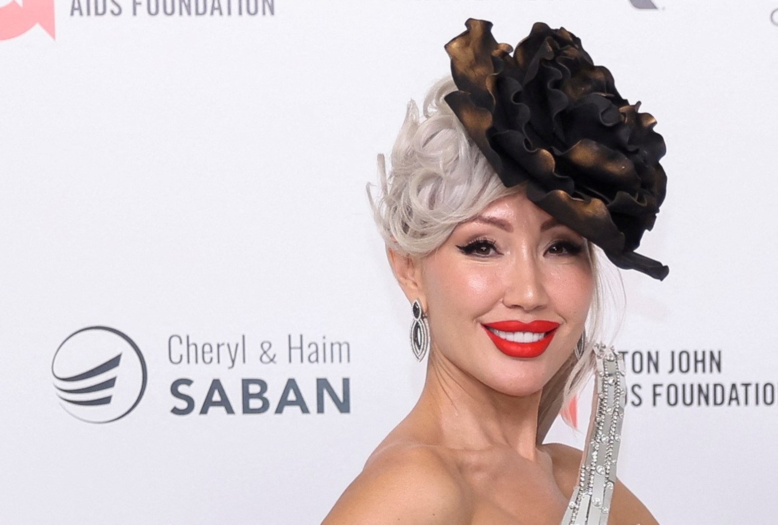 Alia Roza posará durante las llegadas a la fiesta de visualización de los Premios de la Academia de la Fundación Elton John AIDS, para celebrar los 96º Premios de la Academia de los Oscar en los Ángeles, California, EE.UU.