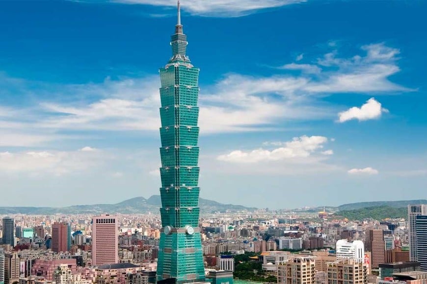 Una imagen panorámica de Taipei, capital de Taiwán.