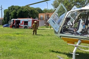 El joven debió ser trasladado en helicóptero sanitario a la ciudad de Rosario.