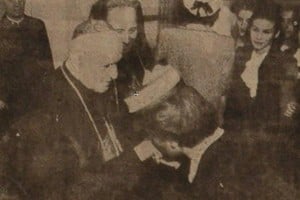 Una de las postales que dejó la visita de Fietta a Santa Fe en marzo de 1947. Foto: Archivo El Orden / Hemeroteca Digital Castañeda
