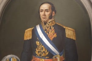 General Justo José de Urquiza.  Óleo de Sor Josefa Díaz y Clucellas - Museo Histórico Provincial de Santa Fe (detalle).