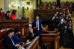 El presidente del Gobierno de España, Pedro Sánchez, durante un debate.  Foto: REUTERS/Susana Vera