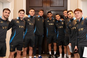 Los primeros jugadores que se sumaron a la delegación. Crédito: Selección Argentina
