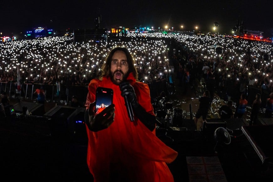 Jared Leto de Thirty Seconds to Mars. Crédito: Gentileza Lollapalooza Argentina