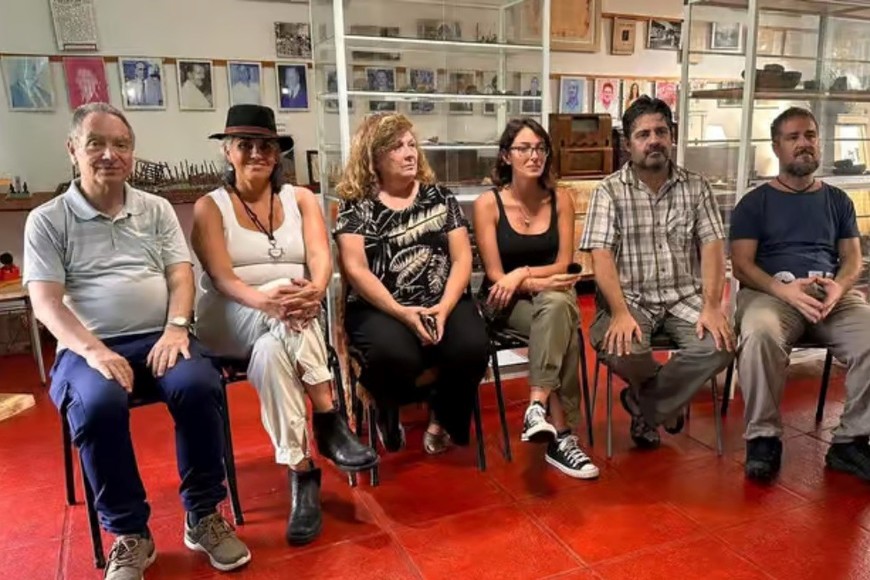 Parte del equipo que lleva adelante el proyecto “Entornos de Melincué”.