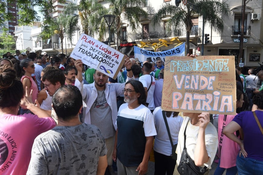 “La ciencia no es cara, cara es la ignorancia”, decía otro de los carteles que portaban los manifestantes.

Guillermo Di Salvatore.