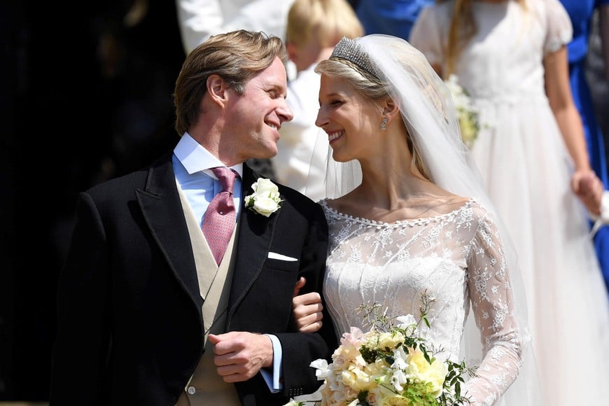 Lady Gabriella Windsor and Thomas Kingston leave St George's Chapel, following their wedding, in Windsor Castle, near London,, Britain May 18, 2019. Andrew Parsons/Pool via REUTERS