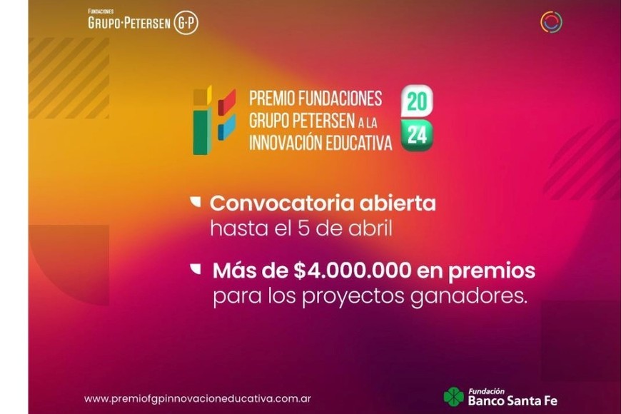 Con más de 4 millones de pesos para los ganadores, La Fundación Banco Santa Fe convoca a una nueva edición del Premio a la Innovación Educativa