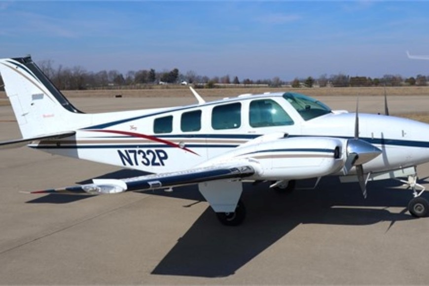 Imagen ilustrativa.   Beechcraft modelo Baron 58P, una de las aeronaves.