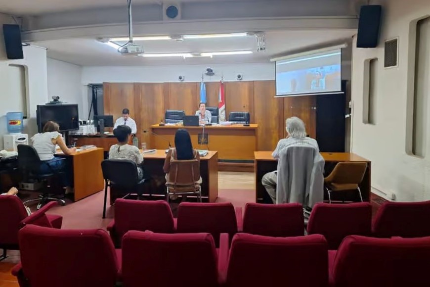 La última audiencia realizada en febrero de 2024 donde pe prohibieron al acusado viajar a España.