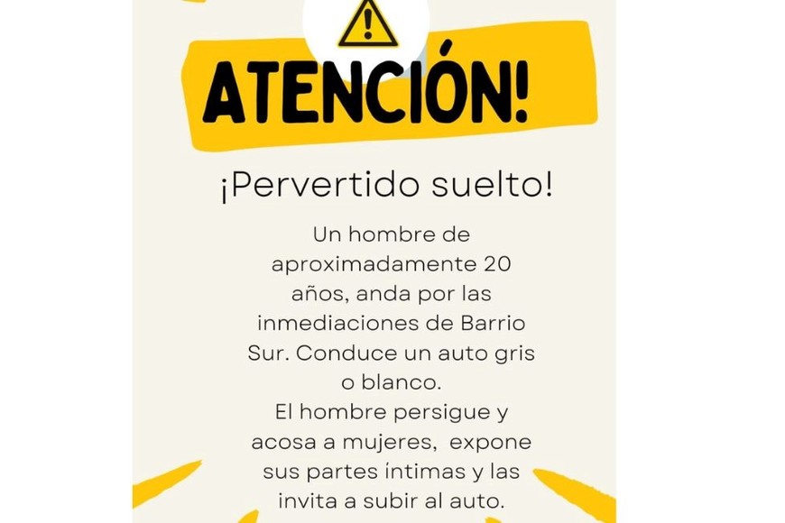 El mensaje que circula entre los vecinos.