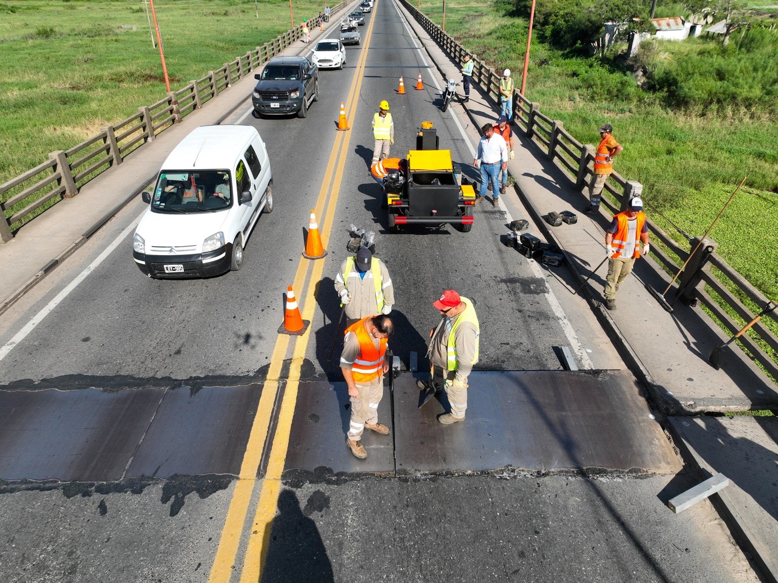 Arreglos en el Puente Carretero.