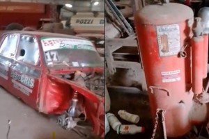 Así quedó el galpón y taller tras el paso de los delincuentes. Crédito: El Litoral.