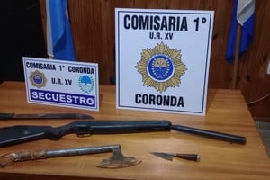 Algunas de las armas que fueron secuestradas.