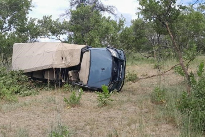 Así quedó el vehículo en el que viajaban los turistas y el guía.