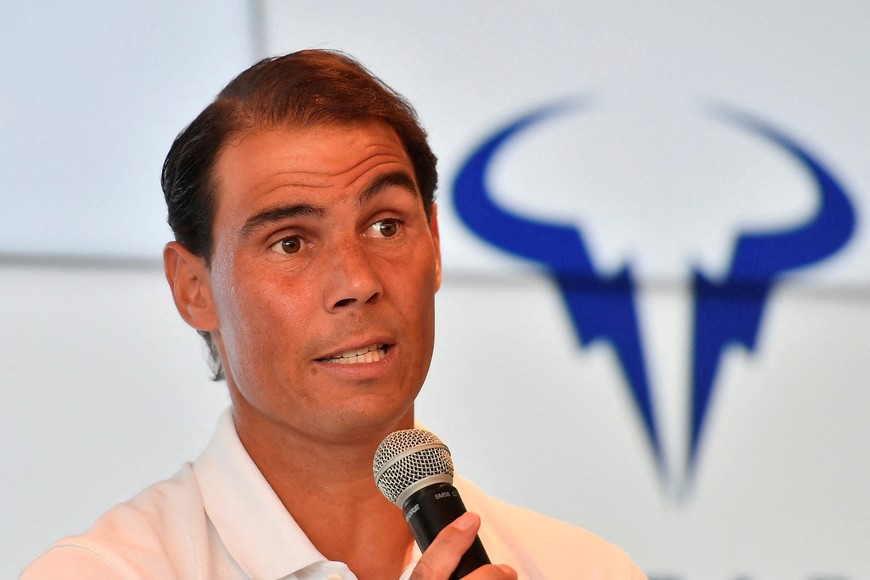 FILE PHOTO: Tennis - Rafael Nadal Press Conference - Rafa Nadal Academy, Mallorca, Spain - May 18, 2023
Spain's Rafael Nadal reacts during a press conference REUTERS/Miquel Borras/File Photo
