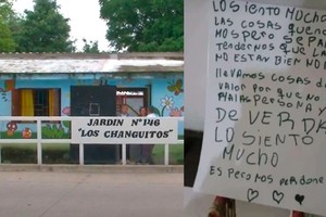 La insólita justificación de delincuentes que robaron un jardín de infantes en Santiago del Estero.